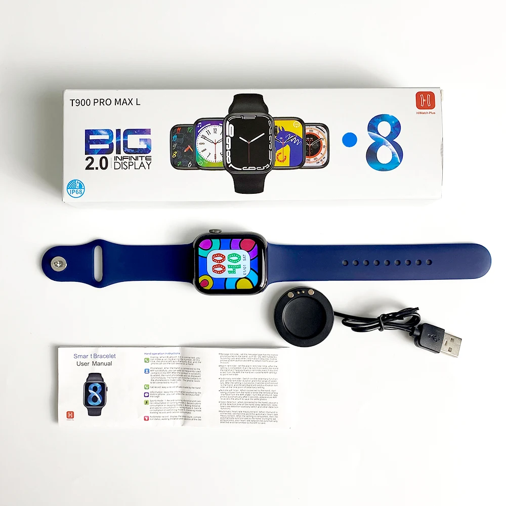 2023 Hot Sale T900 Pro Max L Smart Watch Full Touch Screen Reloj Intelligente Fitness Sports Waterproof Smart Watch
