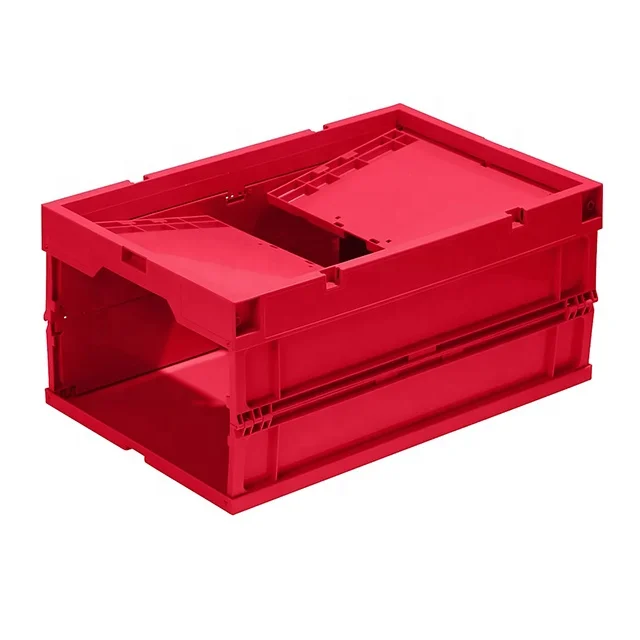 Factory direct sale folding plastic boxes, collapsible plastic containers