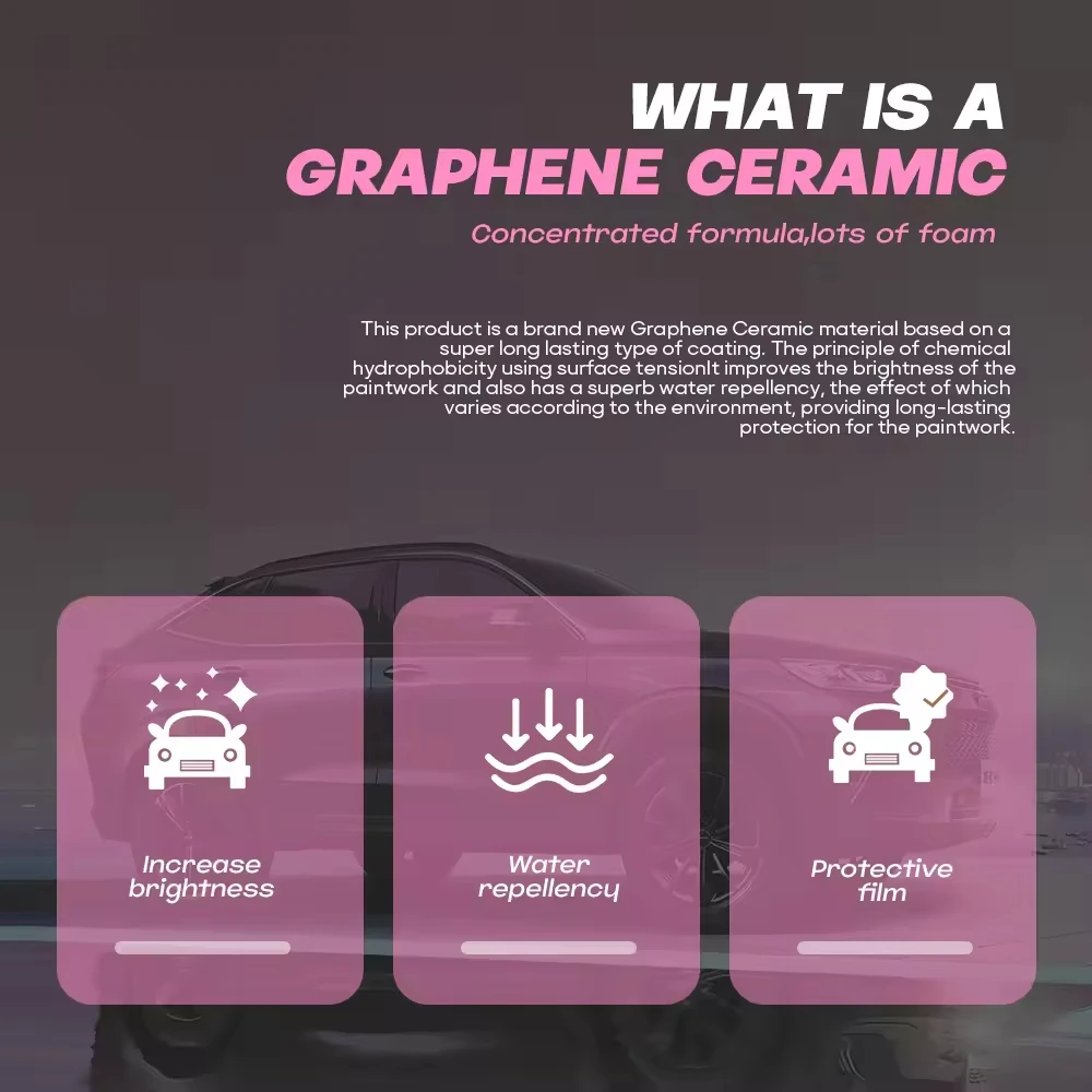 the  new product can improve the brightness of the car body paint to make it as bright as new Graphene ceramic spray coating