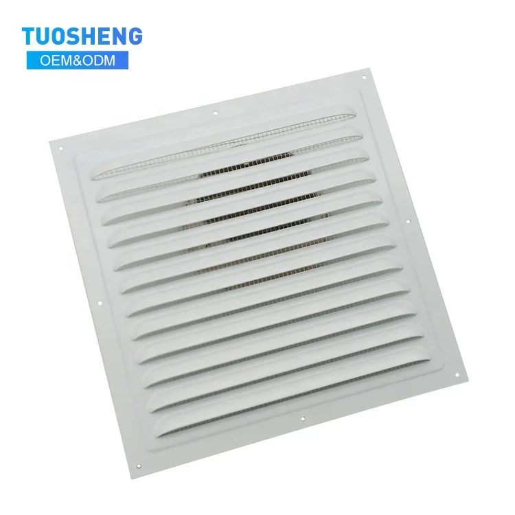 High Quality White Aluminum Alloy Square Inclined Louver Vent Air Ventilation