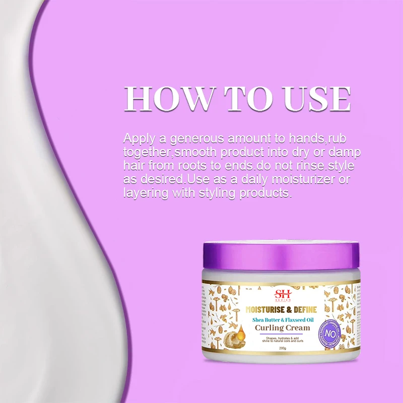 OEM/ODM Private Label Organic Curly Hair Care Curl Defining Curls Enhancers Curling Cream For Natural Hair