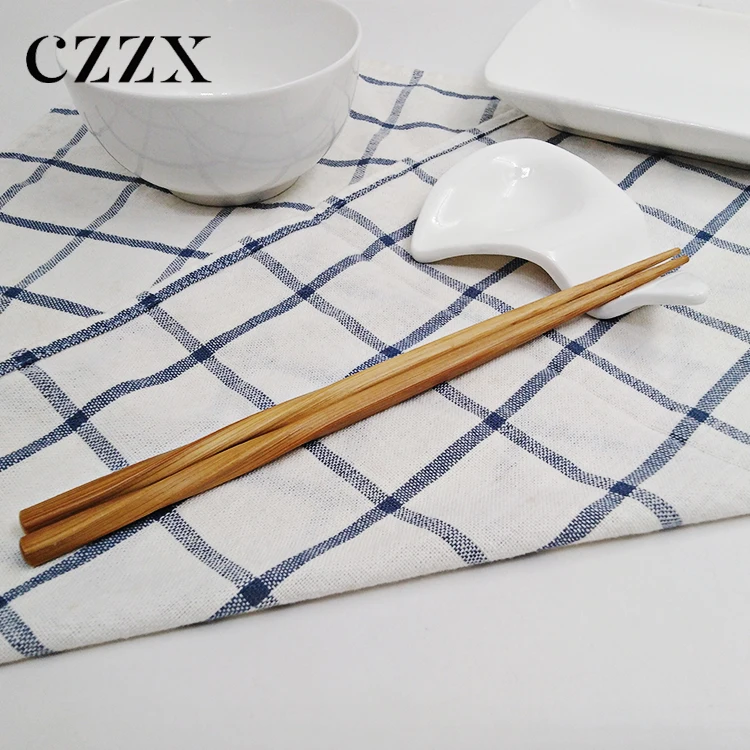 China manufacturer stocked eco-friendly reusable twist shape bamboo chopsticks for cooking and eating