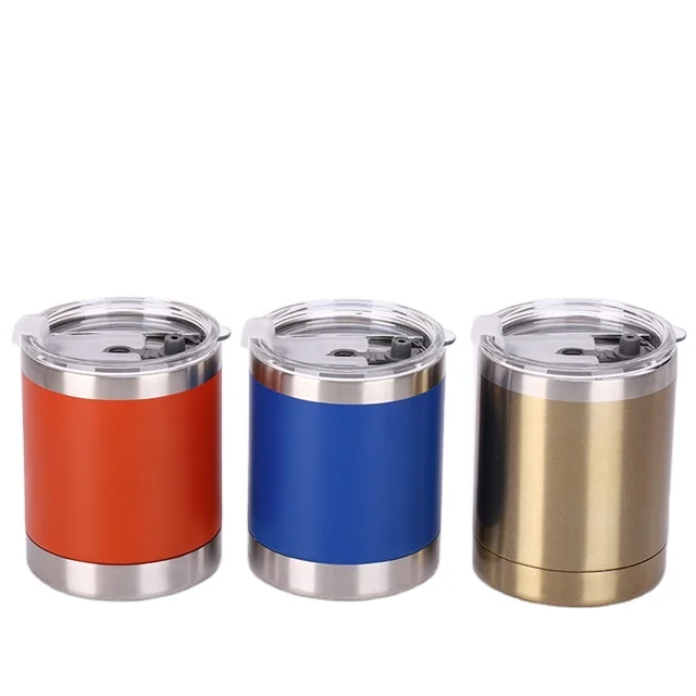 10oz Insulated Tumbler Double Wall Beer Bottle Cooler Stainless Steel Travel Beer Holder For Wine Beer Cola