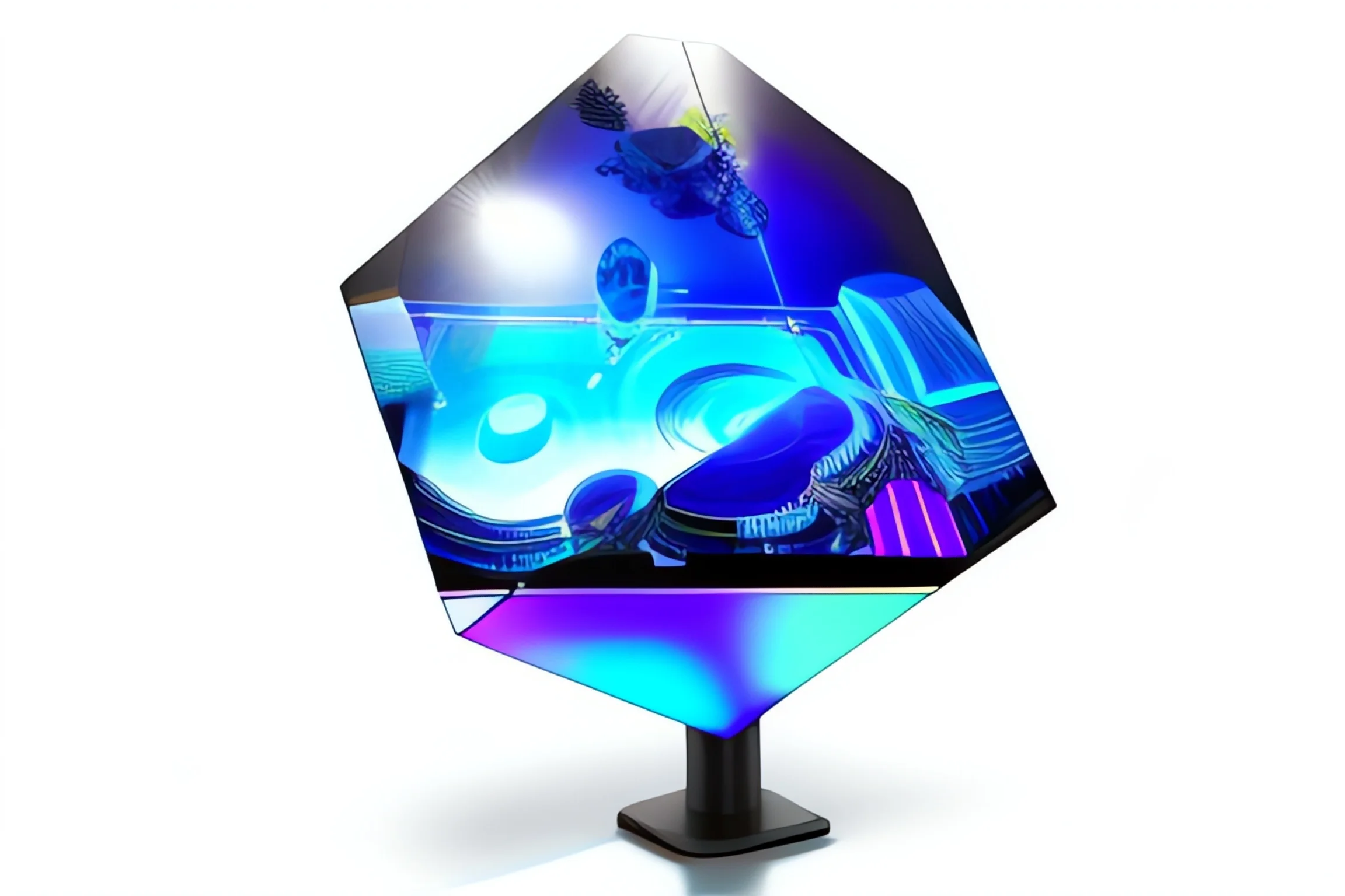 GC TECH LED Cube for Pub and Restaurant Hanging Available Multiface Magic Cube Screen Pattern 5 Faces Video Wall Display Photo