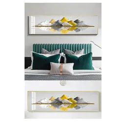 Modern Home Decor Mountain Wall Art abstract glass acrylic gold crystal porcelain wall painting