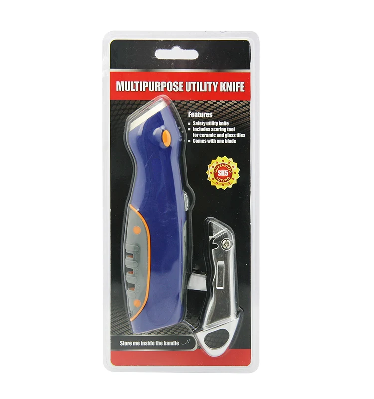 
Zinc alloy Heavy Duty Rubber Grip Multifunctional Utility Knife 