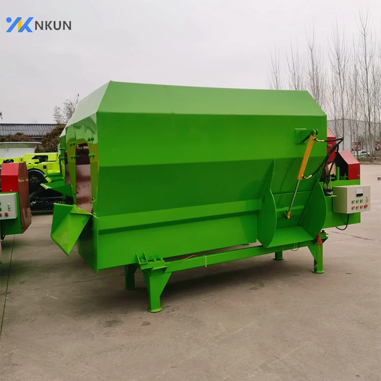 New design silage feed TMR mixer Horizontal type small feed mixer for farm