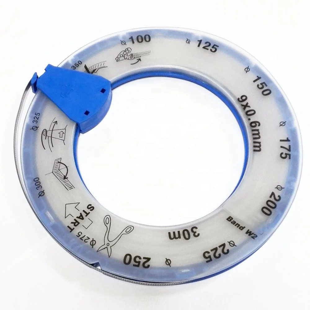 25m 30m 430 Stainless steel Non-perforated German type band tape reel