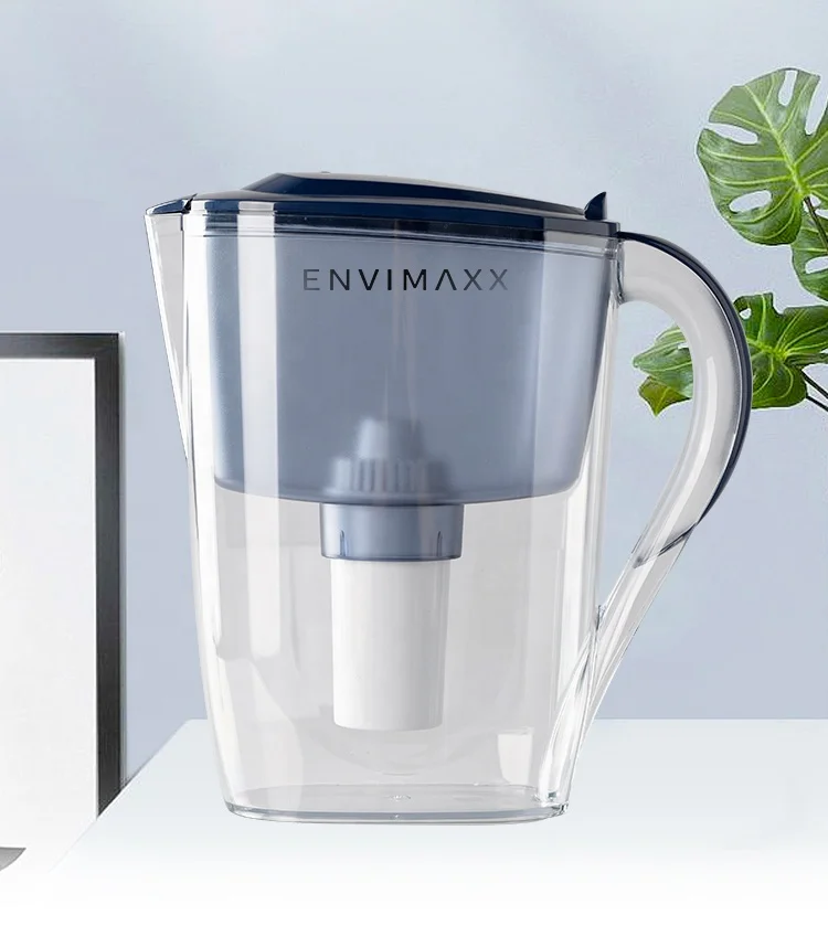 Portable 6 cups standard everyday water filter pitcher 2.6L drinking water filter pitcher jug