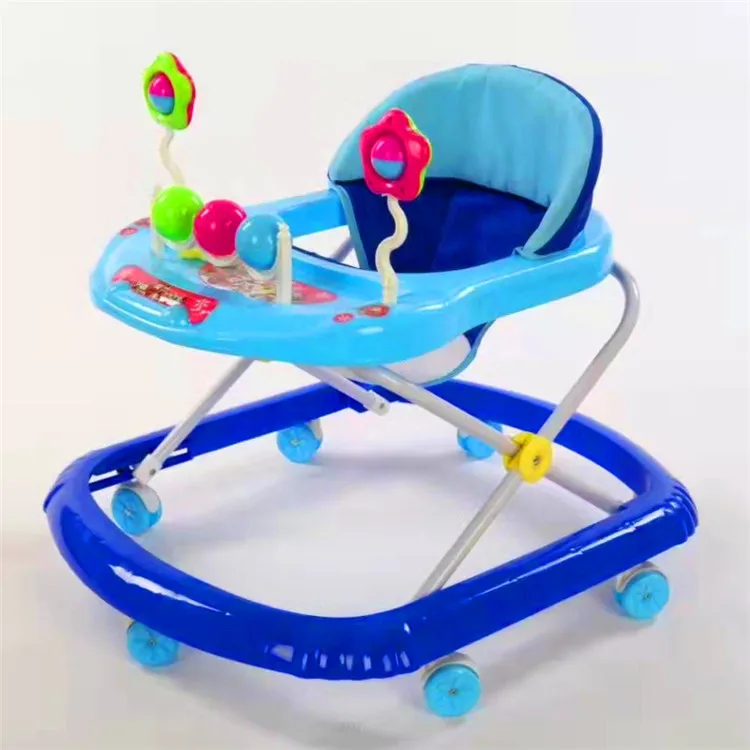 Baby walker anti-O-leg anti-rollover music starter folding baby walker