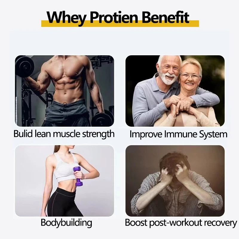 OEM private label muscle growth peptides collagen whey protein powder gym whey protein isolate powder for bodybuilding