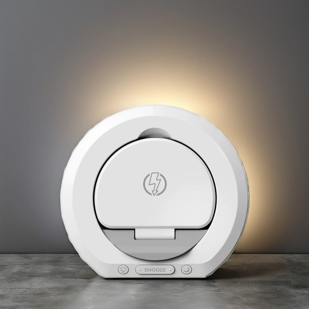 Three-in-One Wireless Charging Portable Night Light with Imitation Leather Texture Smart Home  Product
