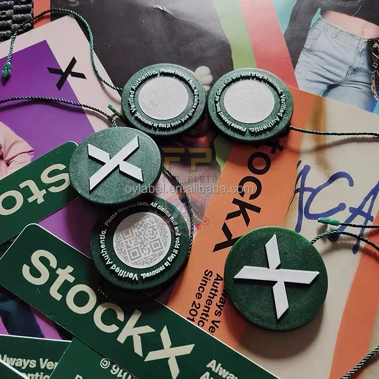 Stock x проверенный tagStock X Tag 2023 новейшие аксессуары для обуви с застежкой-молнией QR-код стикер обувная пряжка
