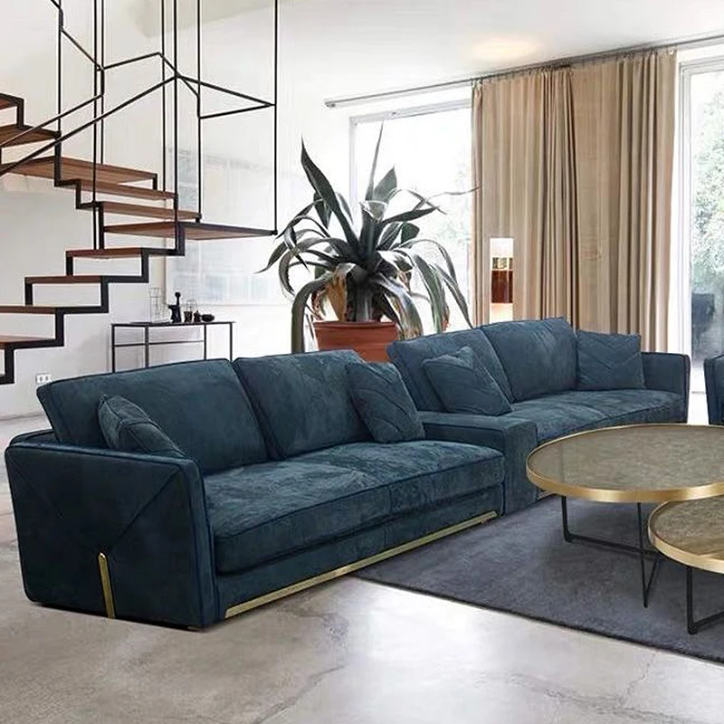 Modular Fabric Sofa Set 3+2+1seaters Living Room Solid Wood Frame Couch Sectional Living Room Italian Sectional Sofa