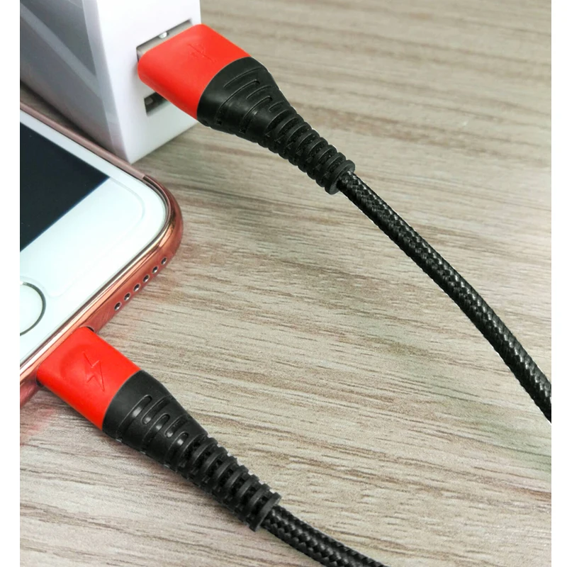  USB-кабель для зарядки и синхронизации нейлоновый Плетеный с разъемом Lightning прочный 8 Pin Iphone зарядка передача данных полиэтиленовый мешок oem