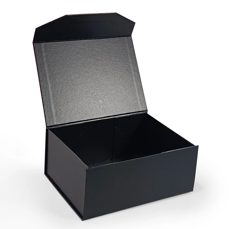 Custom a4 deep magnetic close gift box Packaging Luxury Large Black Cardboard Gift Paper Boxes