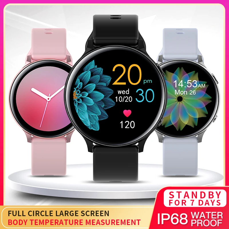 S20 Pro Fashion Body Temperature Blood Oxygen Sport Monitor Waterproof Round Smartwatch Smart Watch