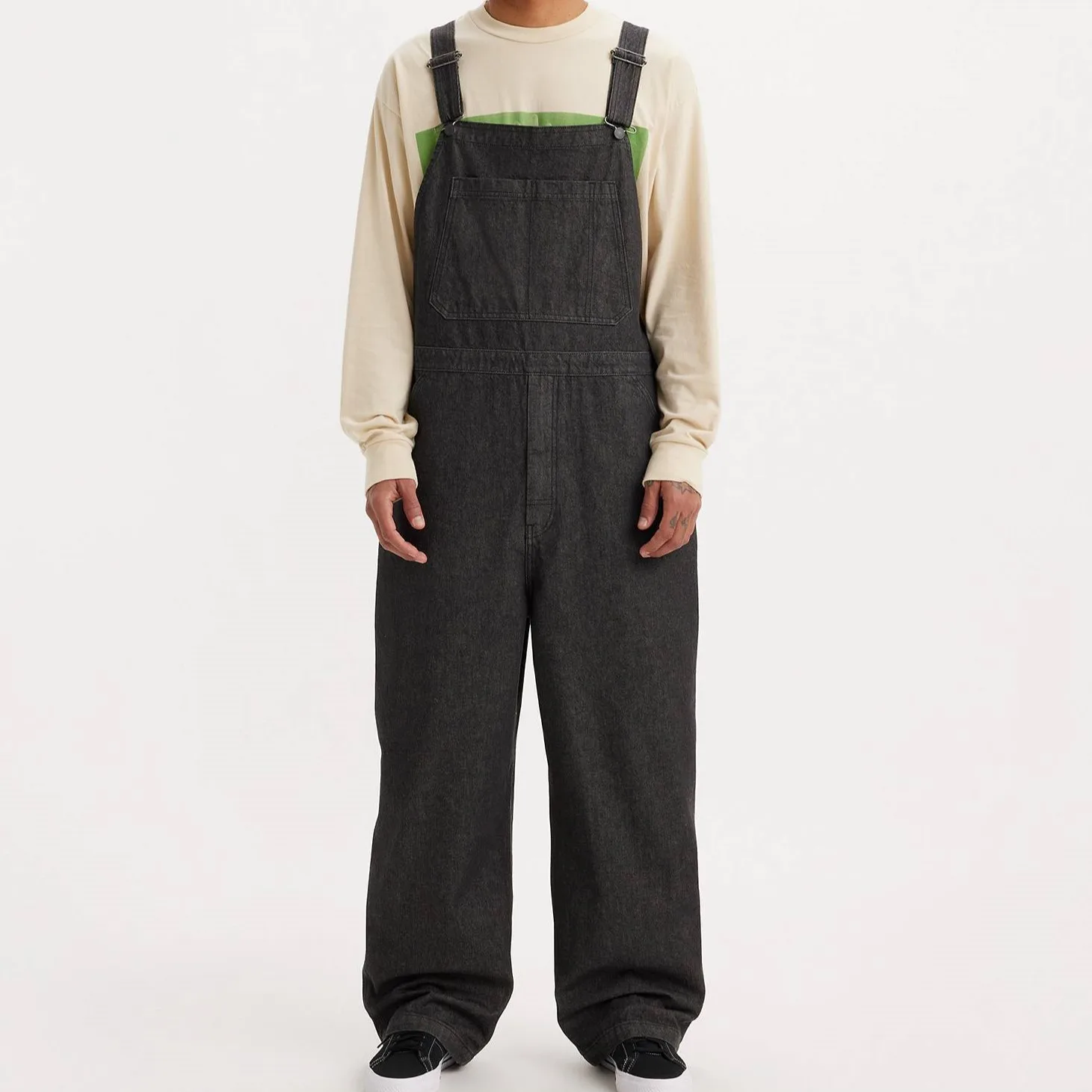 Loose Fit Work Cotton Denim  Overalls for Men Hip Hop Denim High Waist Full Length Trousers Jeans Jumpsuit Overall For Men