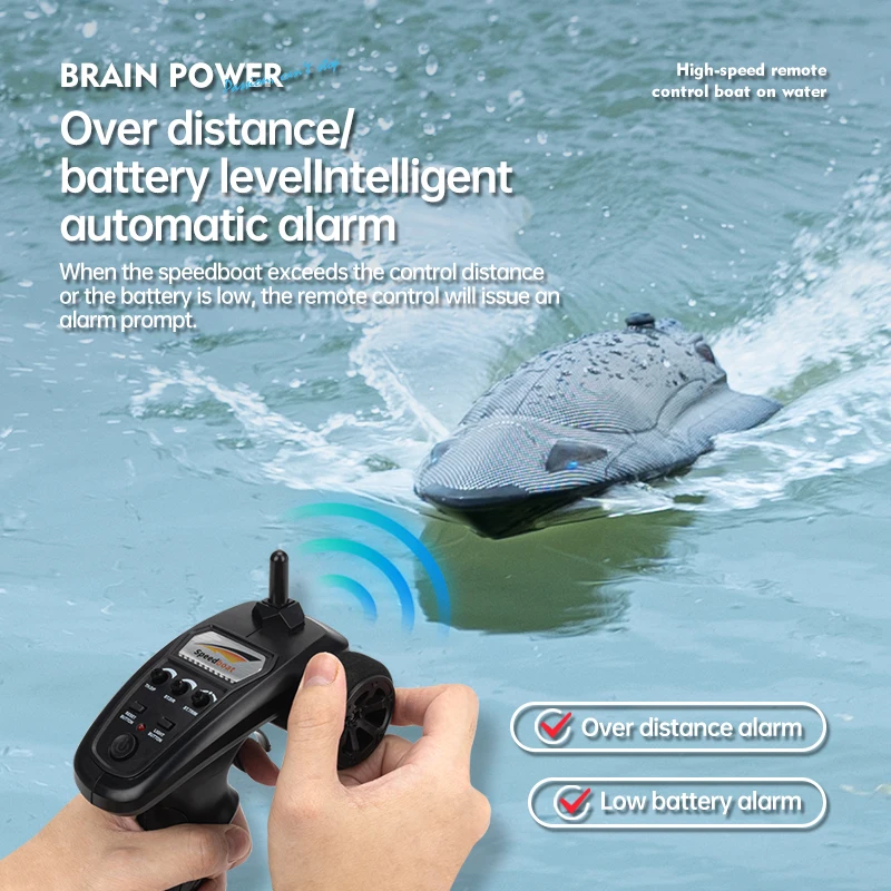 Kouyikou Factory Top Sale 2.4g Adult Children Electric Speedboat Racing Water Toy Boat High-speed Turbojet Remote Control Boat