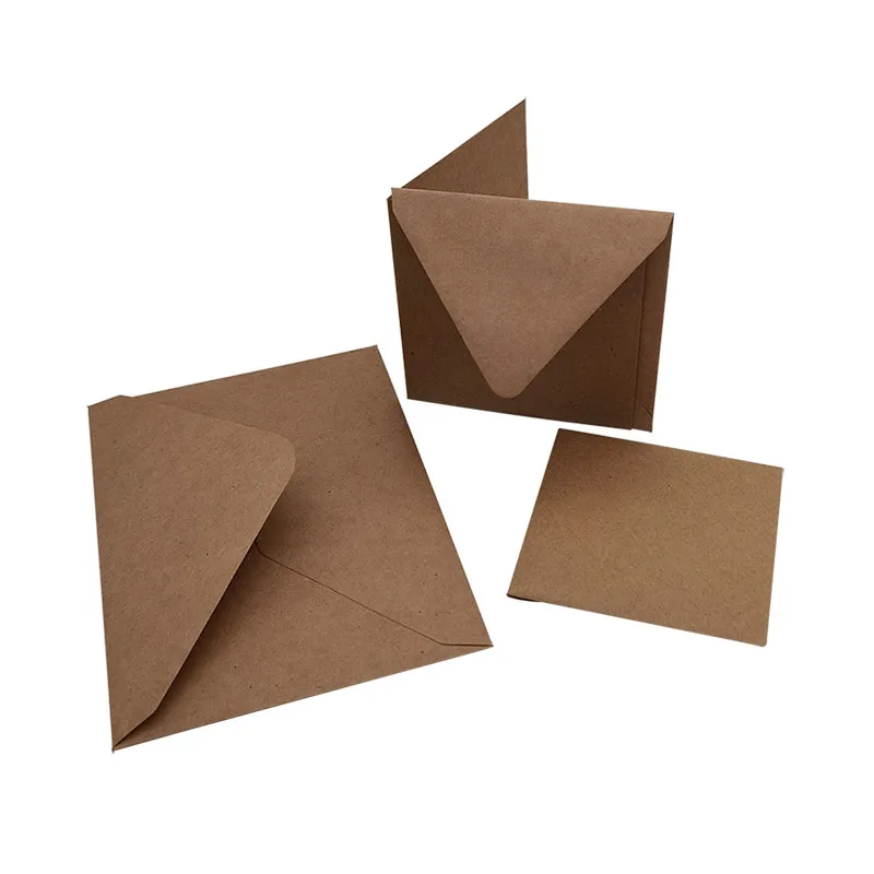 А5 B6 C6 коричневый крафт-бумага пригласительный конверт с поздравительными открытками конверты