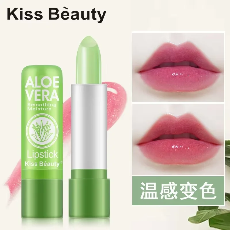 Wholesale Hot Aloe Vera Moisturizing Color-changing Warm Lipstick Lip Gloss Long-lasting Transparent Anti-drying
