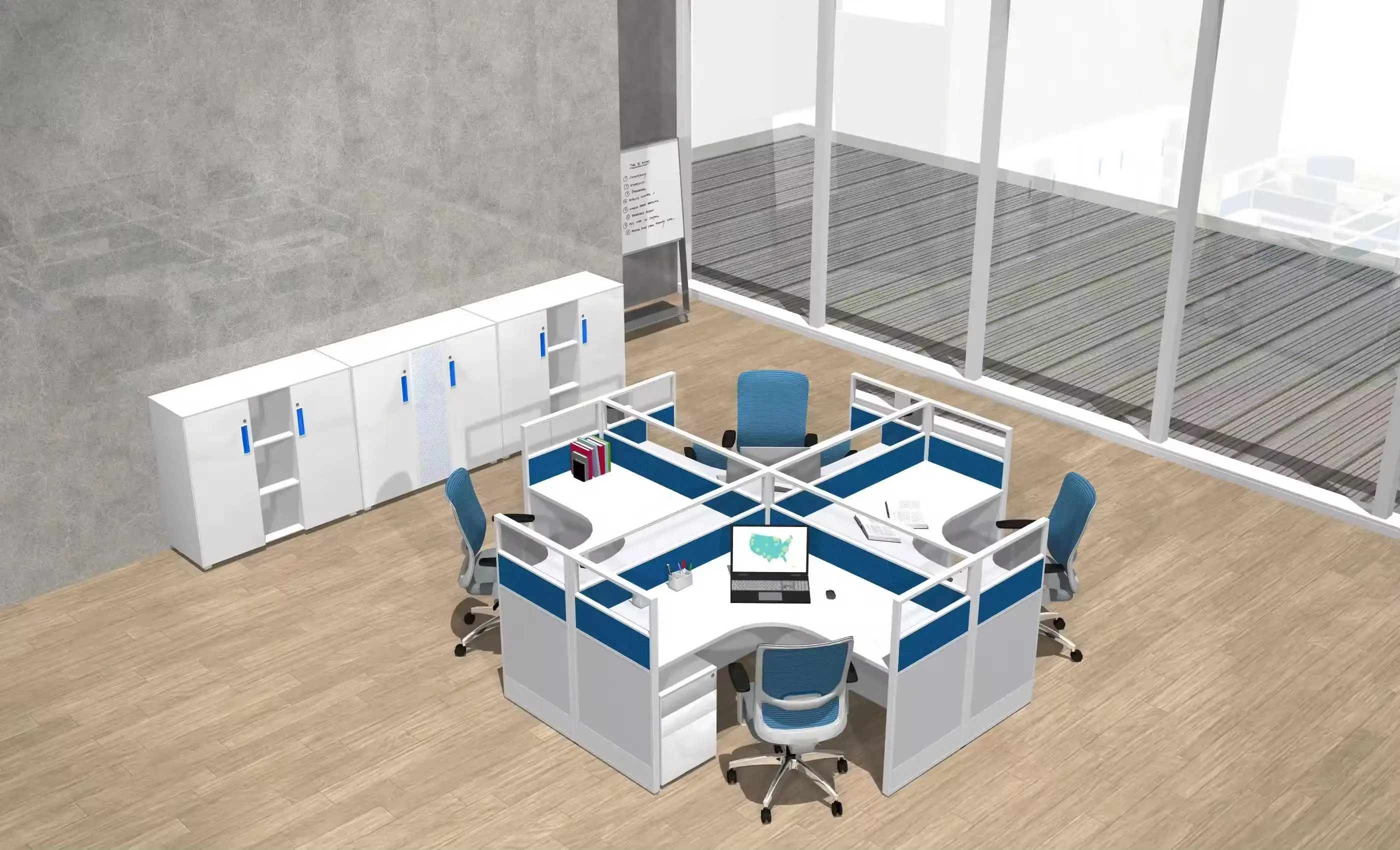 Cubicle Style Office Furniture Company Desk Modular Office Workstation For Staffs