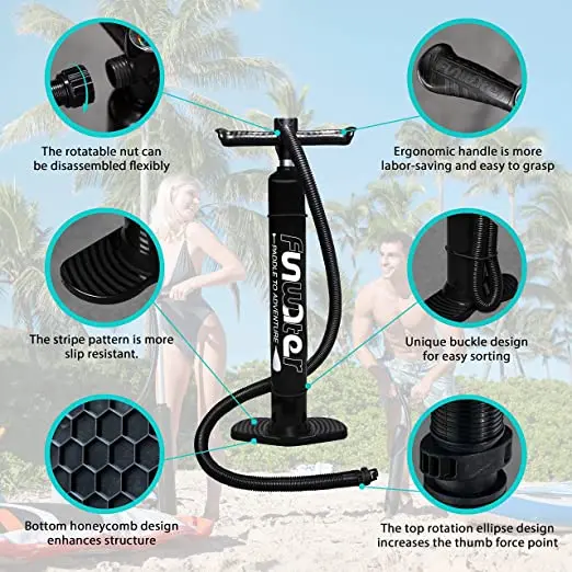 BSCI Factory OEM Wholesale Custom CE sup pump Funwater manual inflator pump supplier sup air pump paddle board