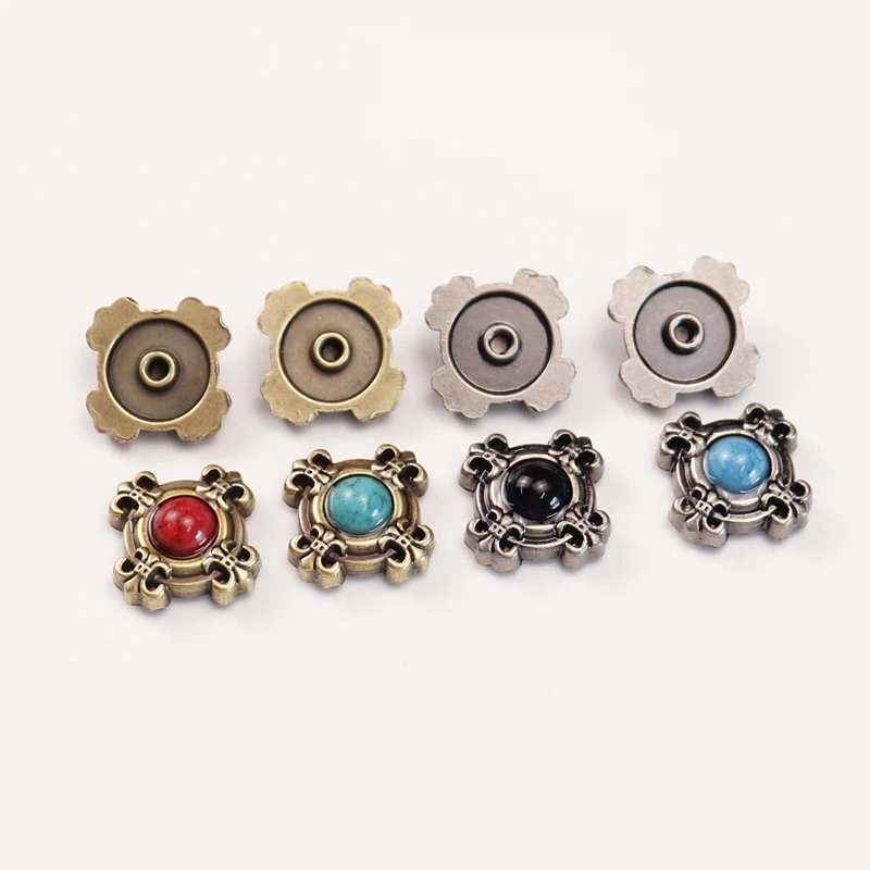 metal conchos with screw factory coin conchos decorative with crystal for belt and accessories