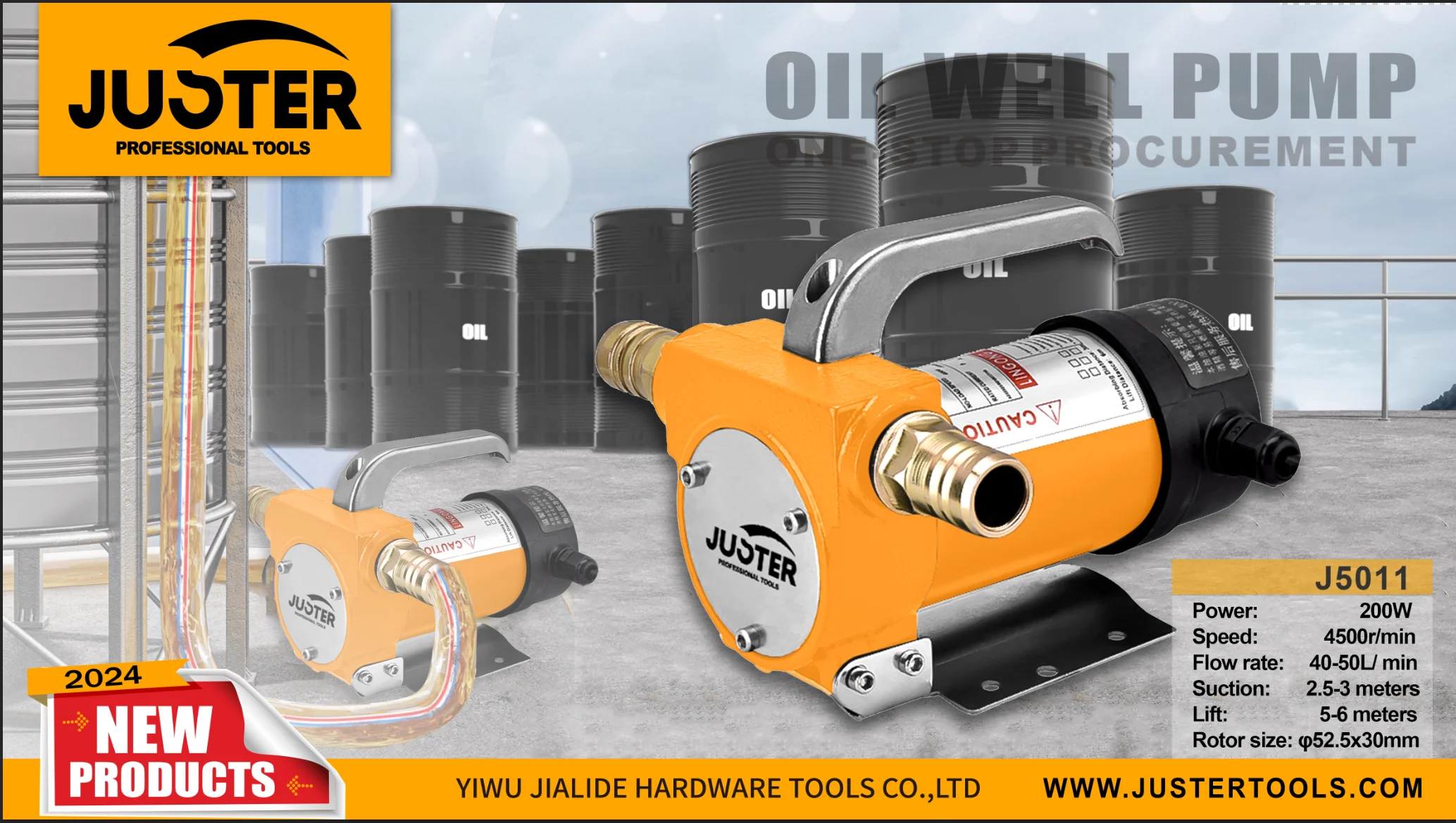 Juster High Performance 12V Mini Electric Portable Oil Fuel Transfer Pumps for diesel Pumping Tools