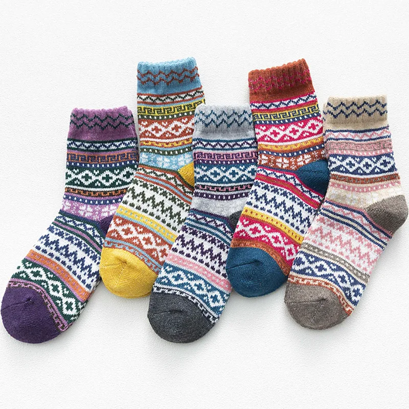 
wholesale wool socks ladies warm fancy colorful fluffy slouch wool socks for women 