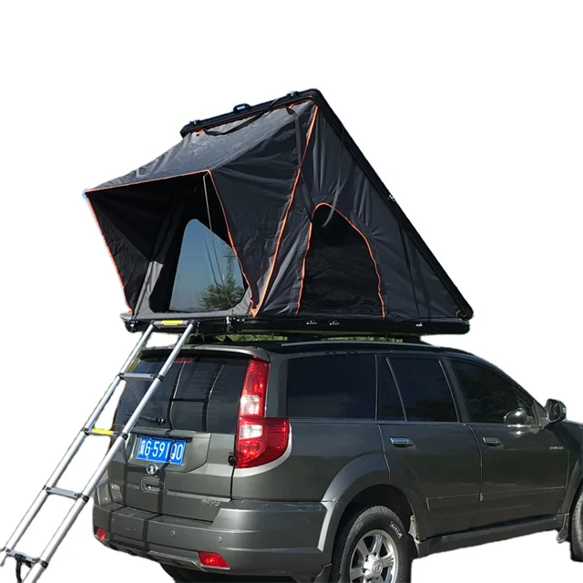 3-4 Person Pop Up Folding Automatic Folding Customized Camper Car Roof Top Tent Suv Aluminium Triangle Hard Shell Rooftop Tent