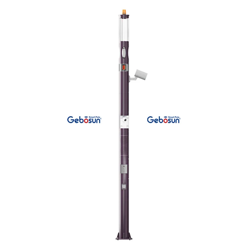 Gebosun IP65 Waterproof High Quality Multi-Function Smart City Pole System CCTV Camera Smart Street Lighting Pole