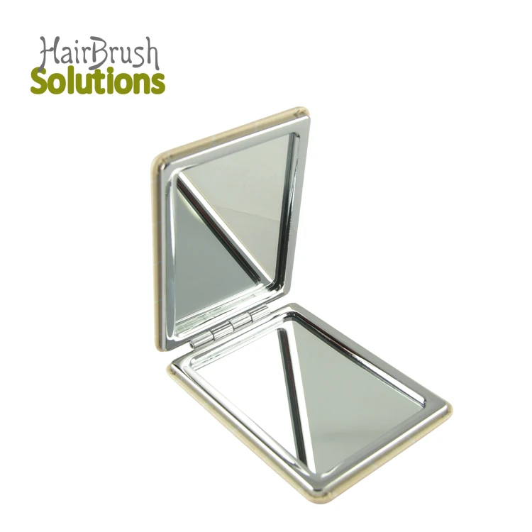 Factory Wholesale Square Leather Mini Folding Ladies Pocket Size Mirrors Make Up Luxury Cosmetic Small Mirror for Kids