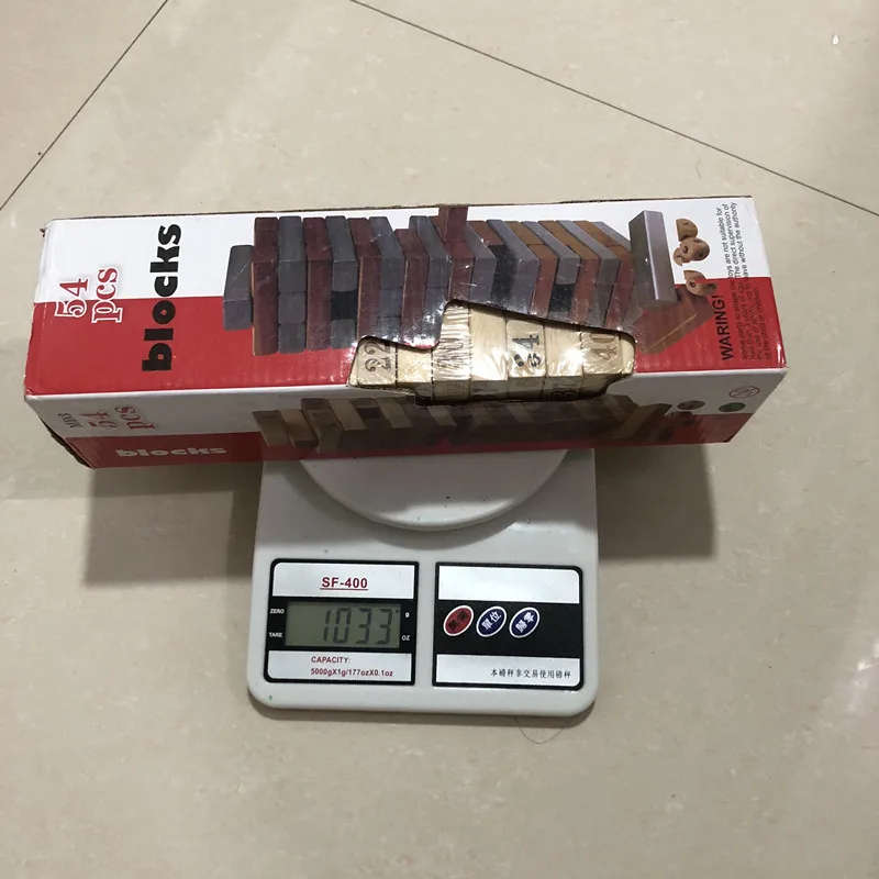 Size Block Game Stacking Blocks Blank Tower Board Games Children Building Blocks Set Educational Toys Custom Wood 50 Unisex YINA