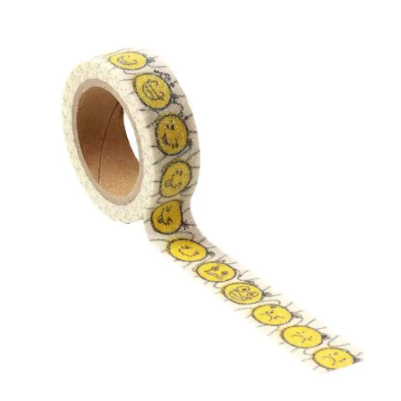 Decorative stationery custom printing cute glitter washi tape