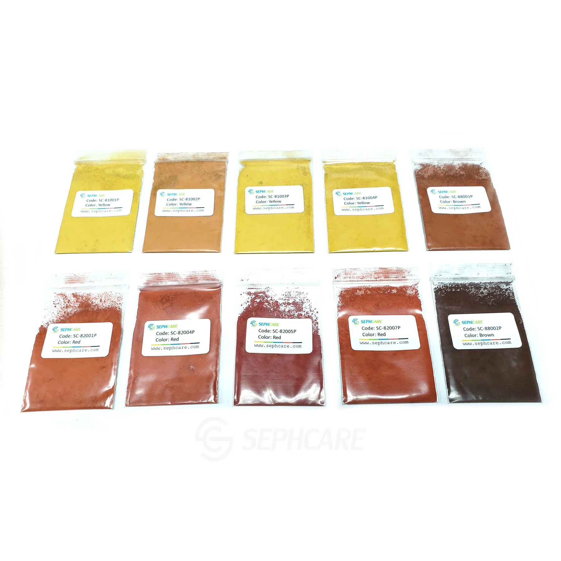 Sephcare Iron Red Brown Black Yellow Oxide Cosmetics Pigments for makeup matte lips eyeshadow