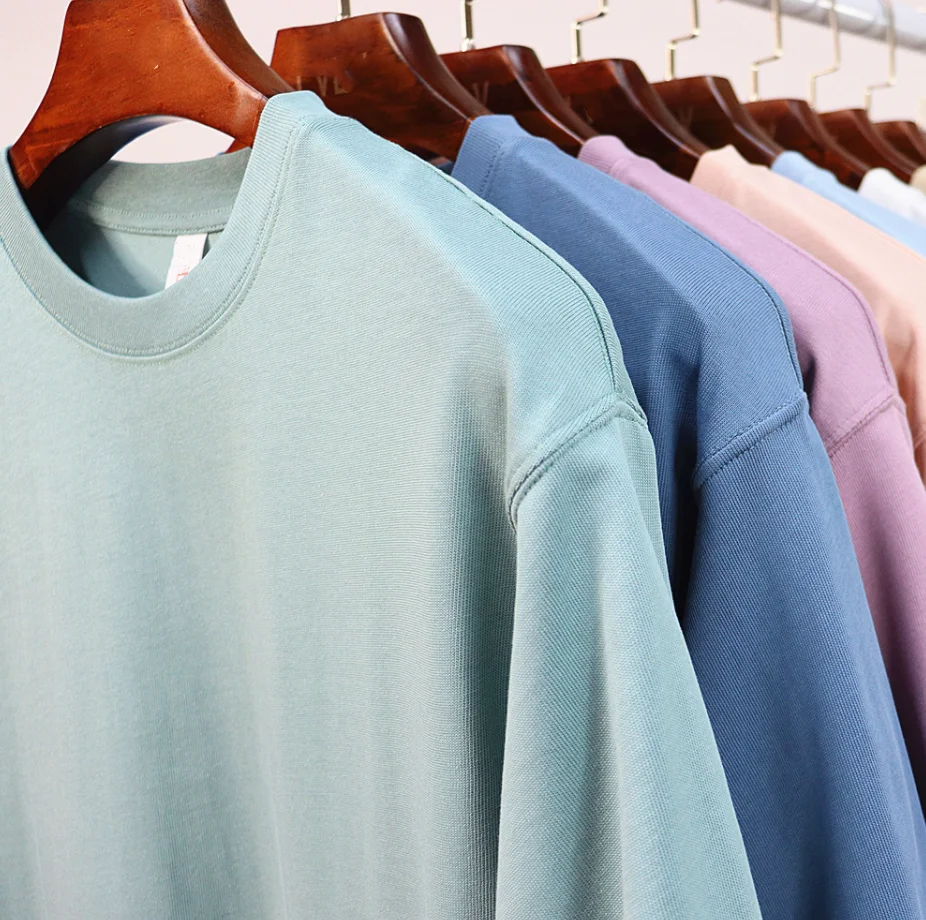 280g heavy cotton oversize t shirt mens thick t shirt blank drop shoulder tshirt oem printing