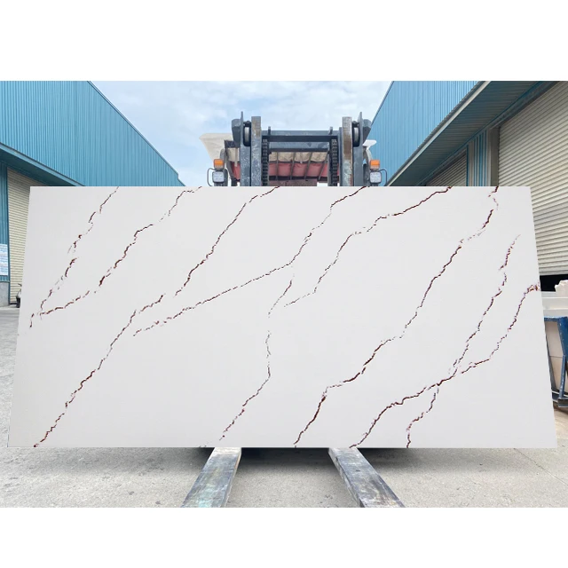 Summerly Quartz New Product Artificial Quartz Stone Slabs White Background With Thin Vein wall cladding