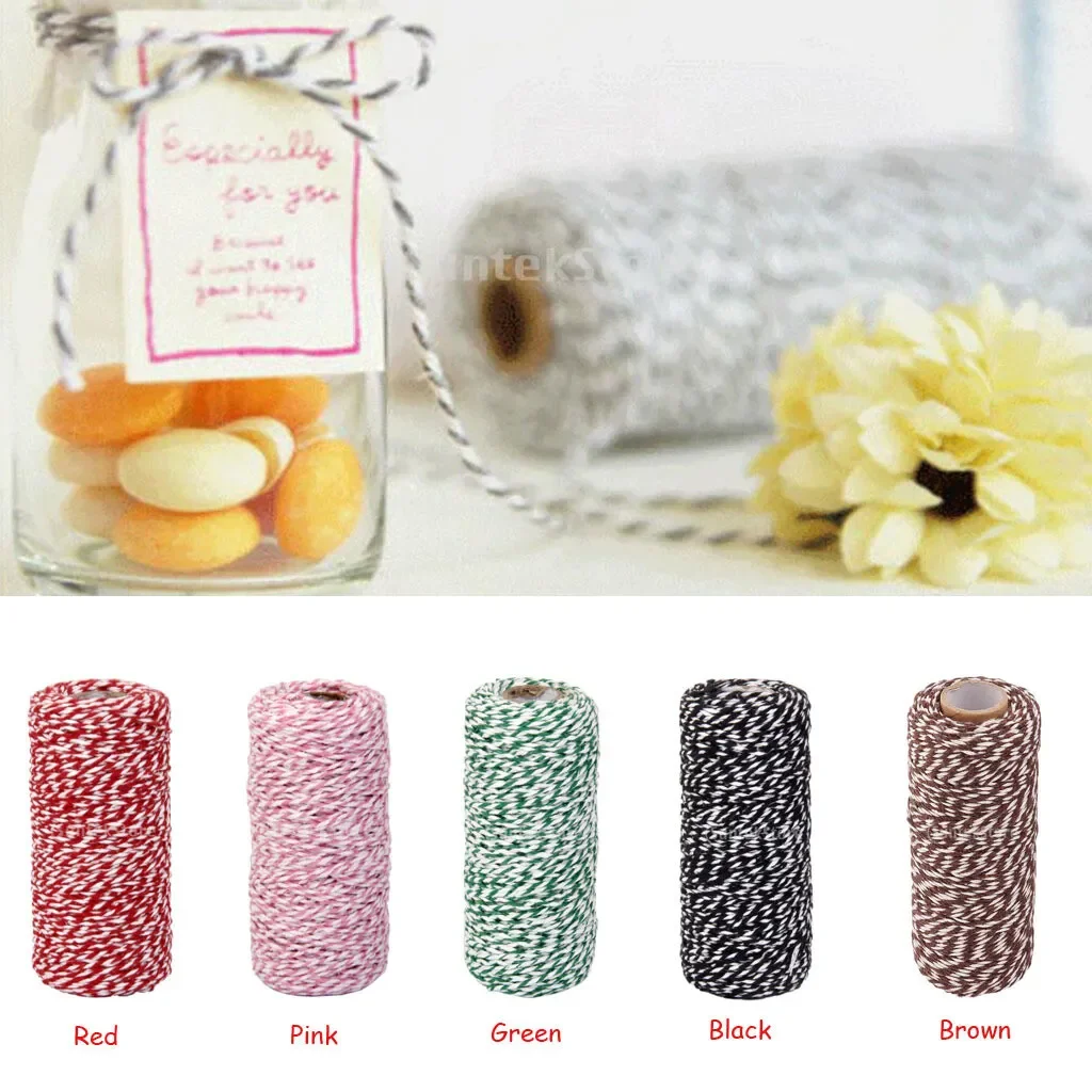 Ropemate 3mm Section dyed cotton rope gradient color rope braided cored macrame cord for handmade project