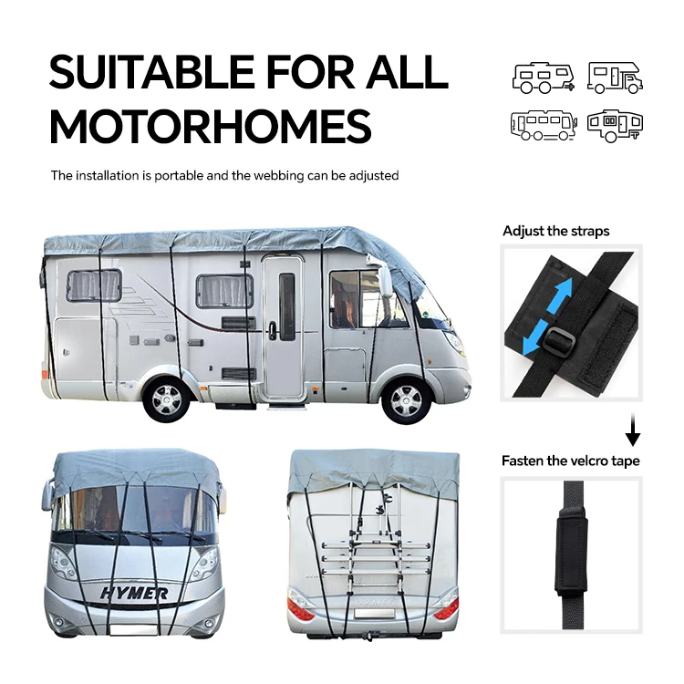 HOMFUL Europe Waterproof Tailored Travel Utility Trailer Covers RV Accessories Foldable Caravan Rv Roof Top Trailer Covers