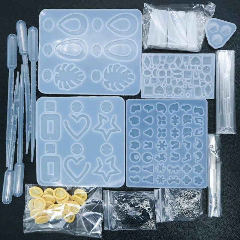 MJ DIY Jewelry Silicone Mold Decorations Ornaments Mold Crystal Drops Epoxy Resin Earrings Pendant Silicone Mold