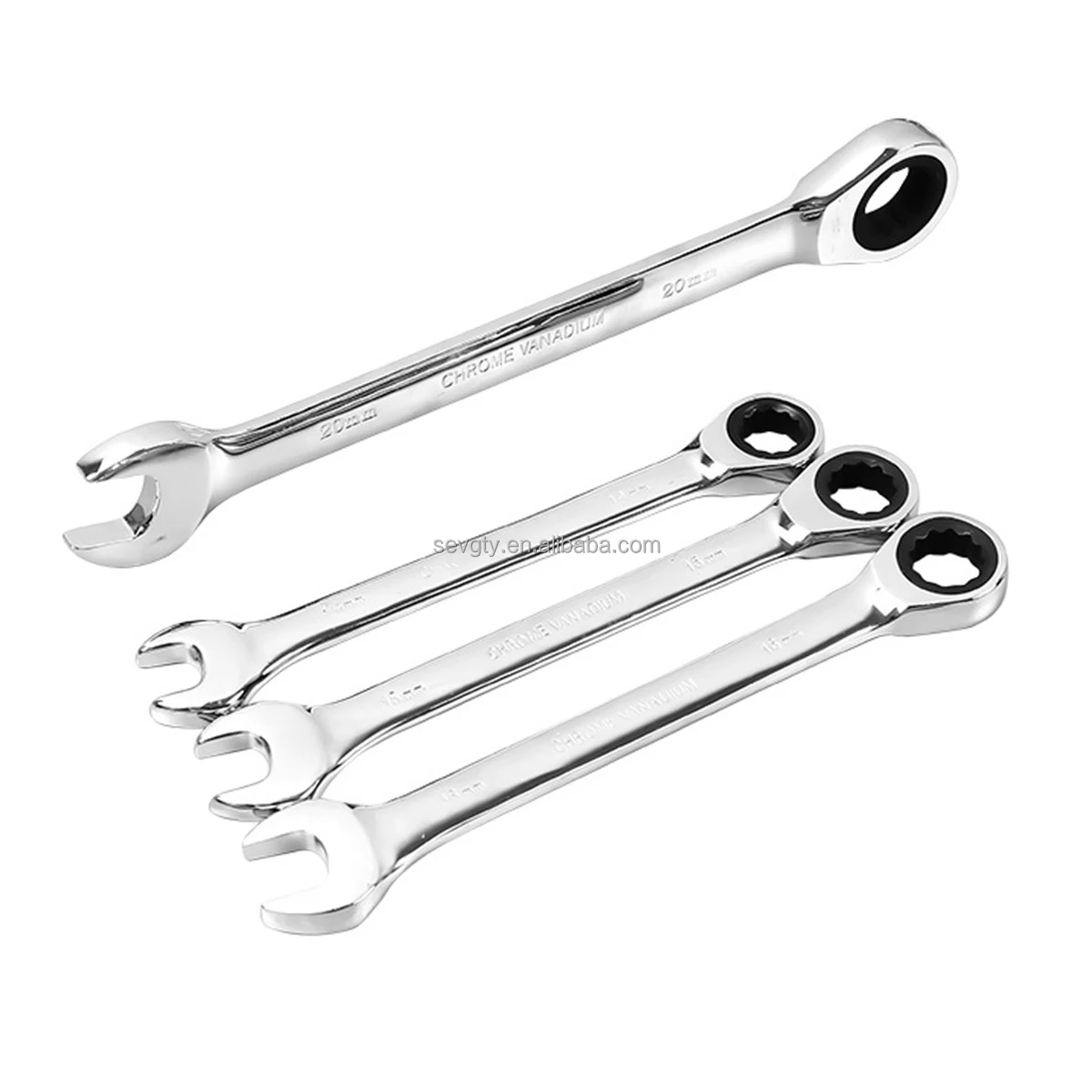 
10mm 12mm 13mm European Type Long Handle New Metric Tool Combination Ratchet Wrench 