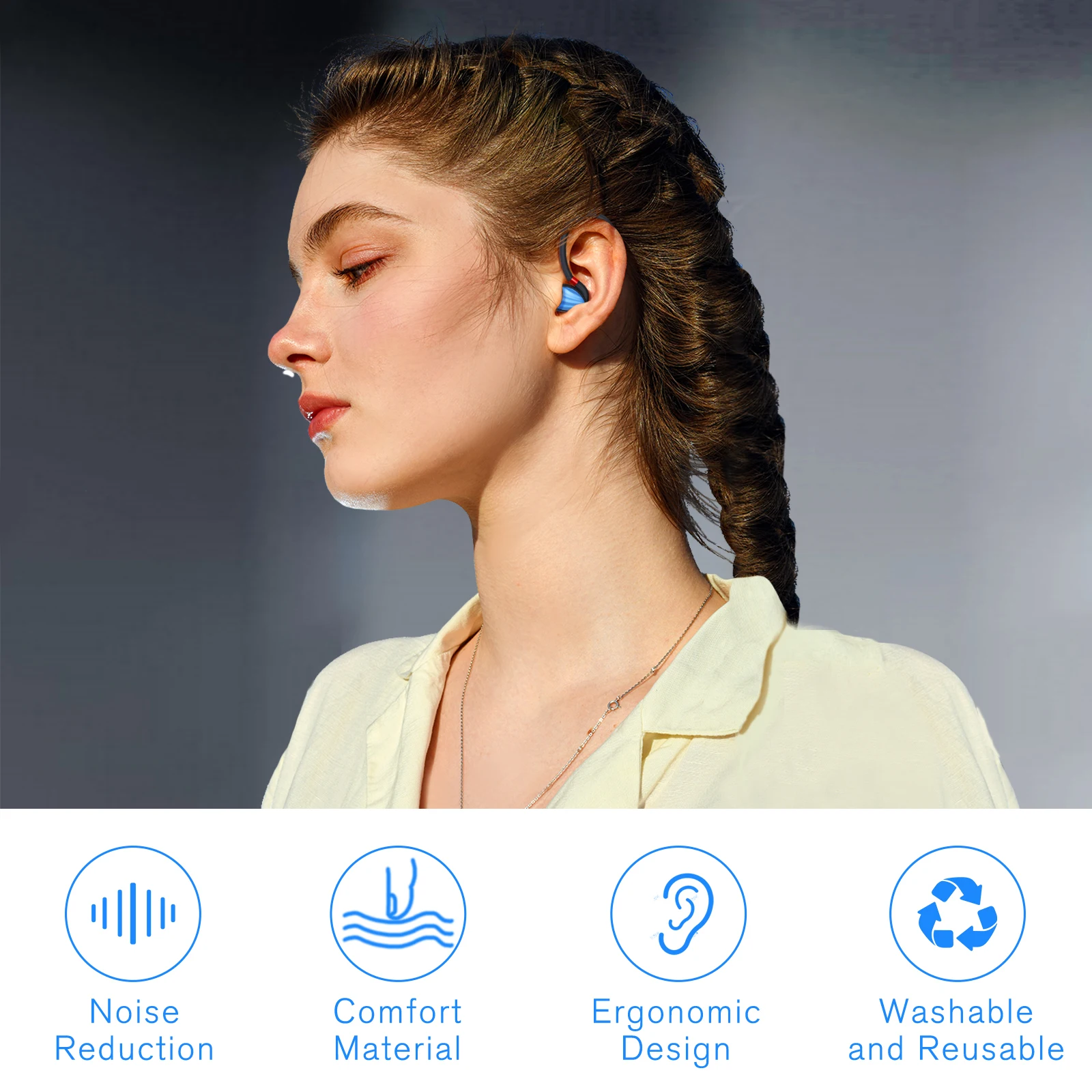 Wholesale Custom LOGO Ear plugs Sound Reducing Concert Adjustable Hearing Protection Silicone EarPlugs For Sleep