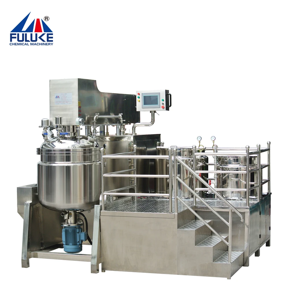 Toothpaste Making Machine Vacuum Emulsifying Mixer Machine With Homogenizer