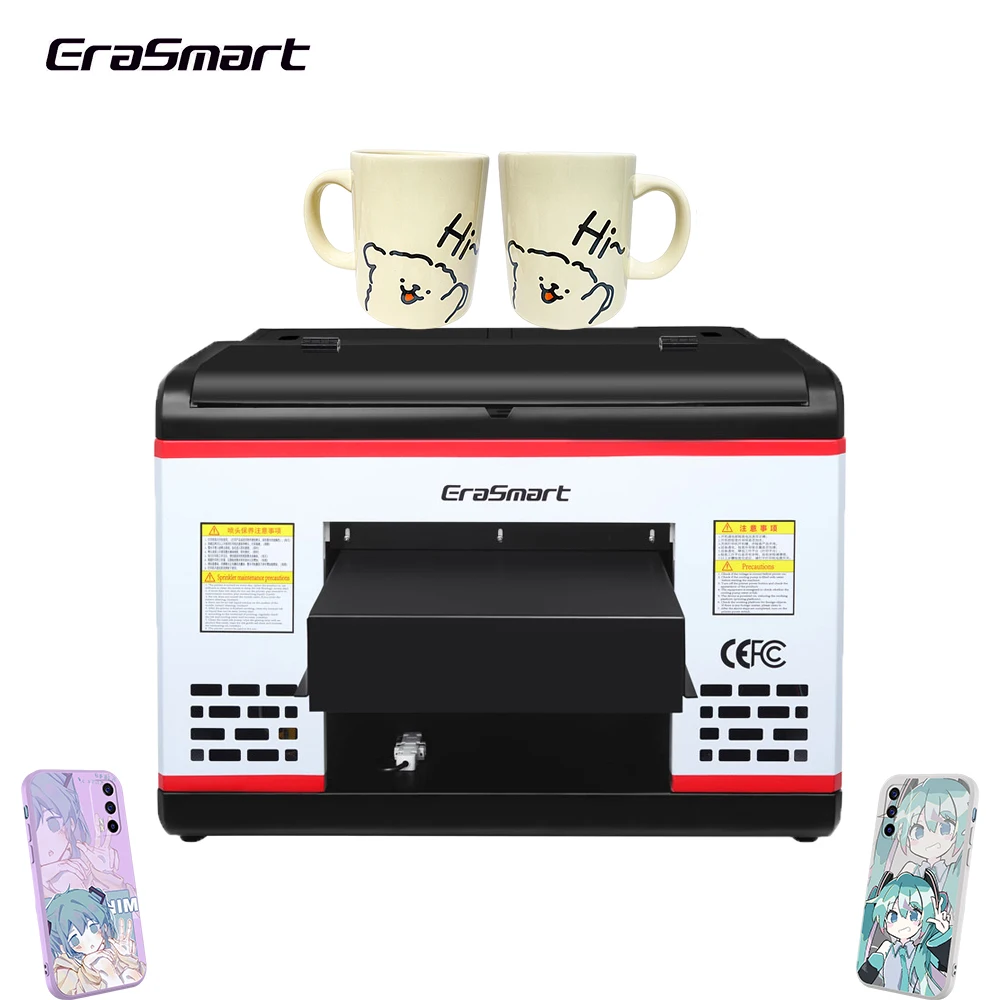 Erasmart Automatic Phone Case Printing Machine A3 UV Printer Inkjet Printer Flatbed UV Printer