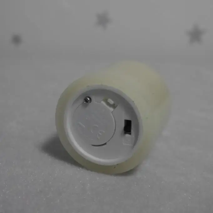 
3D bullet flame black wick real wax led candle votive 