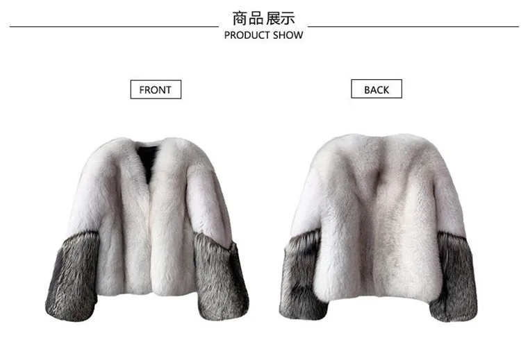 Winter Ladies Loose Real Fox Fur Fur Coat Fashion Young Fur Jacket Keep Warm