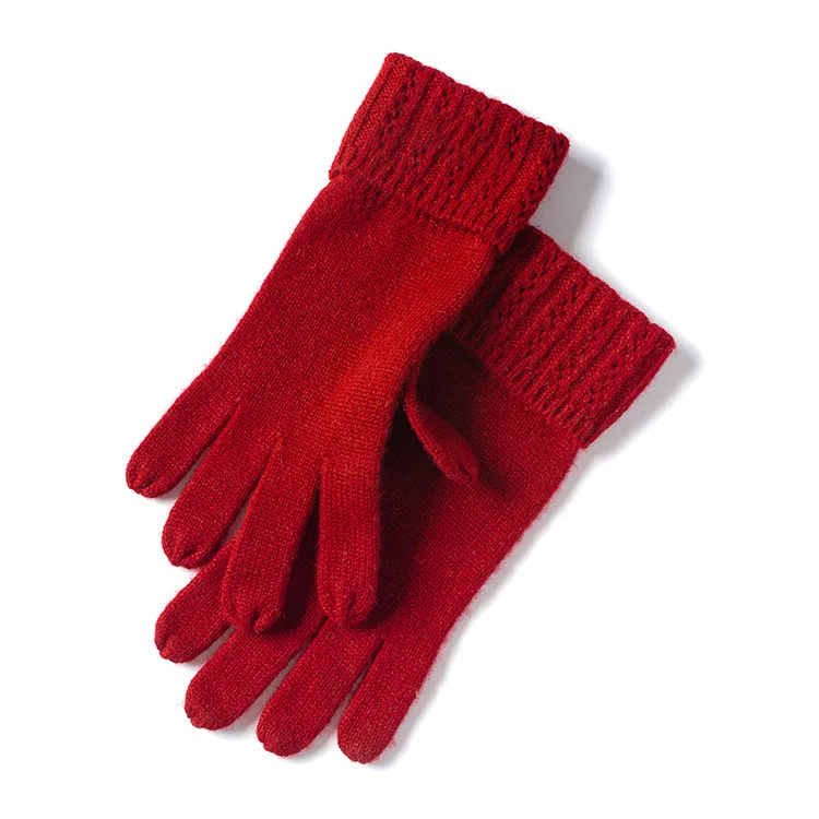 Custom Winter Cashmere Gloves Knitted Fashion Women Thermal Gloves