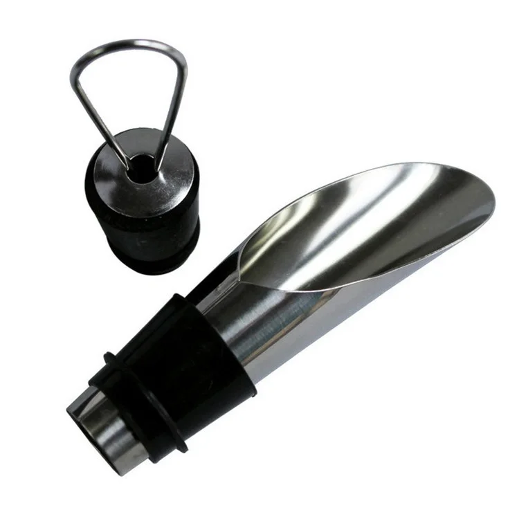 Promotional food grade Stainless Steel Wine Pourer wine stopper
