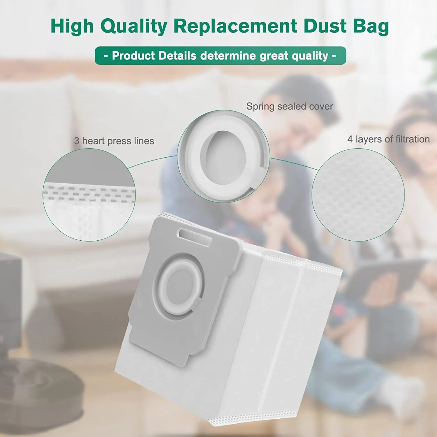 20 Pack Vacuum Bags For Irobot I7 I7+ I8 I8+ I3 I3+ I4 I4+ I6 I6+ J7 J7+ S9 S9+, I And S Automatic Dirt Disposal Bags